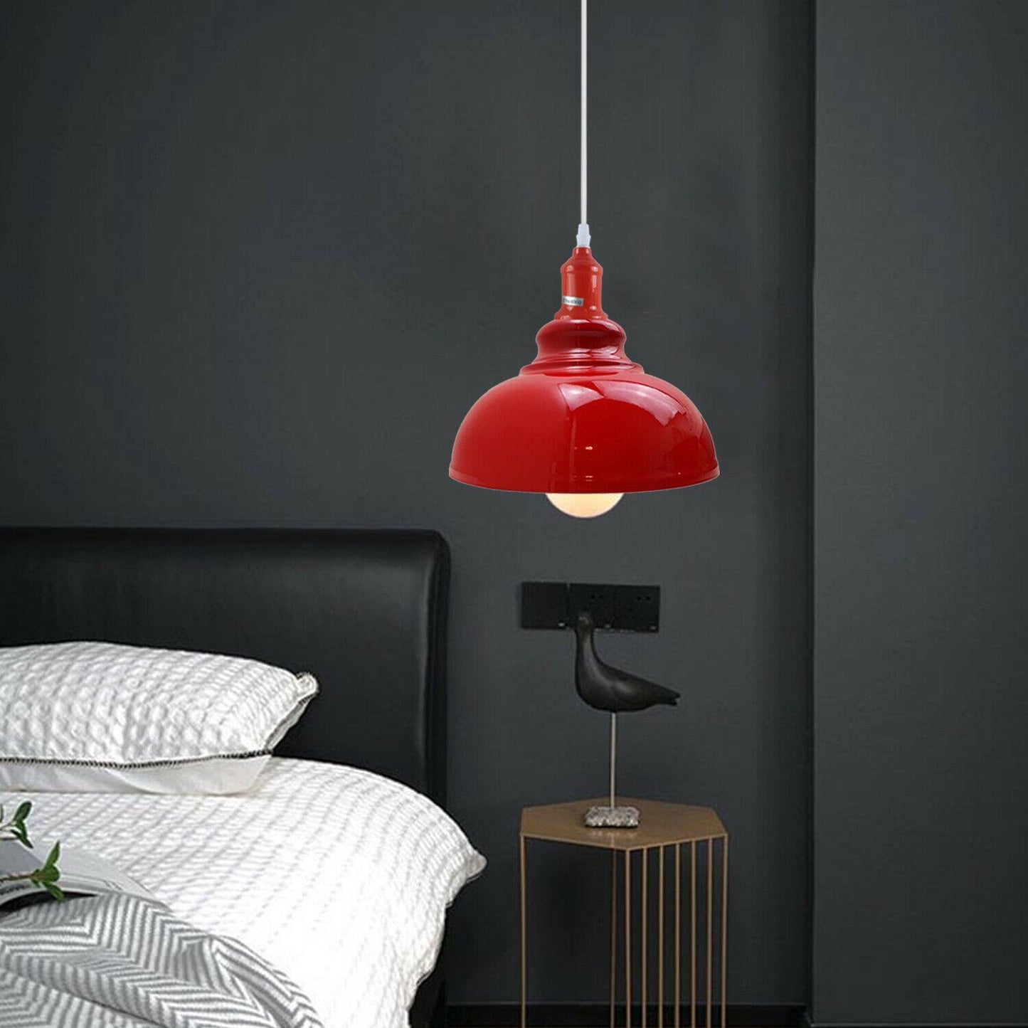 Red Retro Bedroom and Kitchen Pendant Light Shades