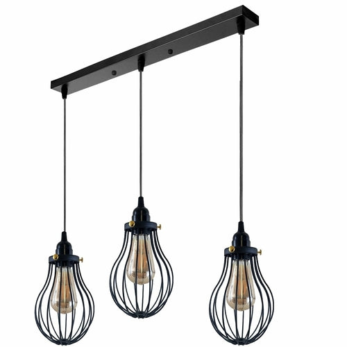 Driftline Black Cage Pendant Light E27 Collection