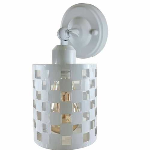 Elliot Cut Out White Industrial Wall Lights