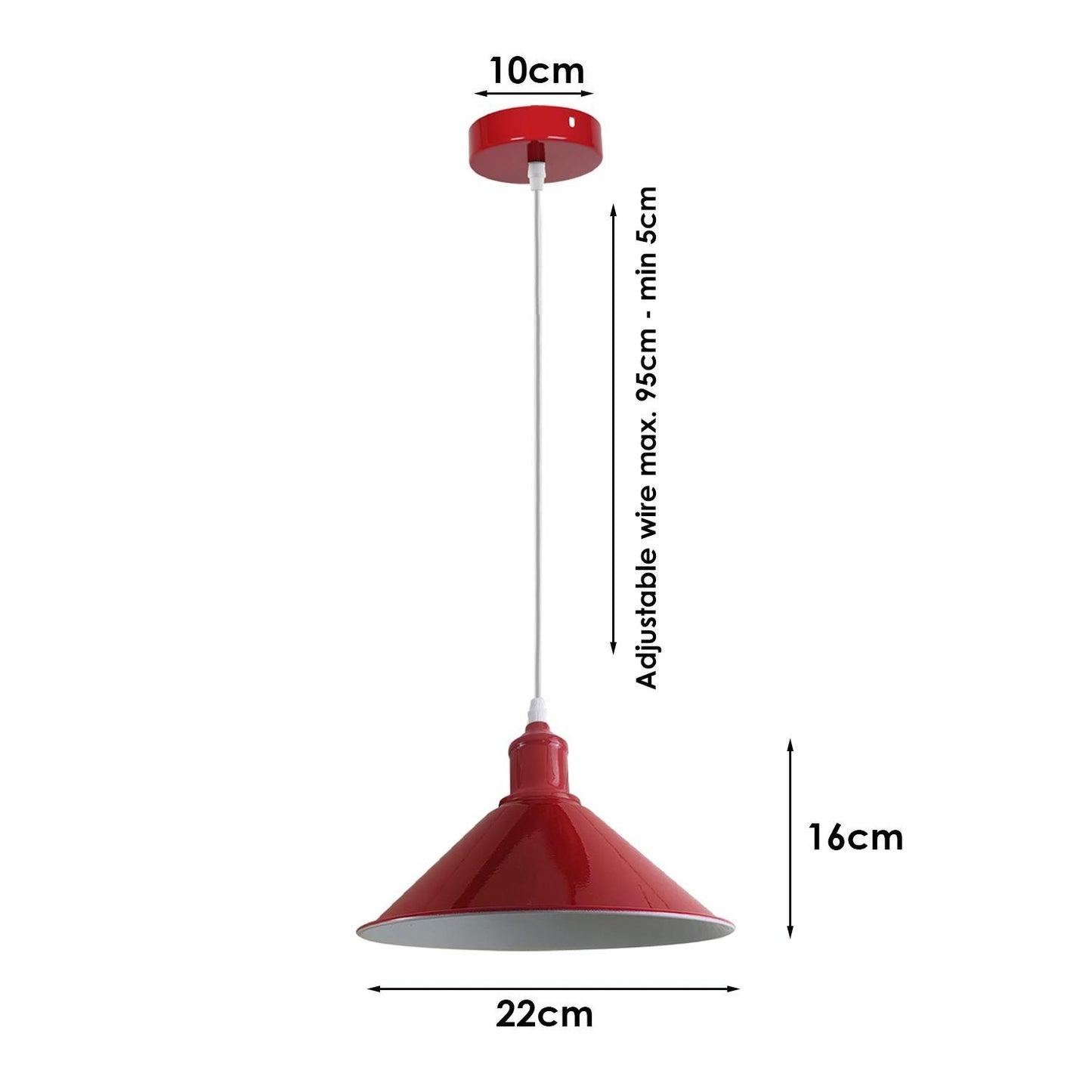 Red Retro Bedroom and Kitchen Pendant Light Shades