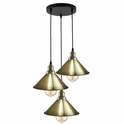 3 Pendant Light Fixture Brass Over the Kitchen Island