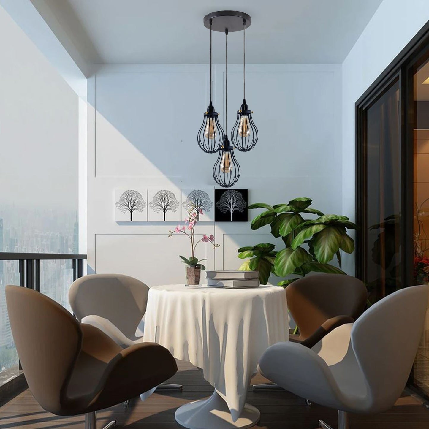 Driftline Black Cage Pendant Light E27 Collection