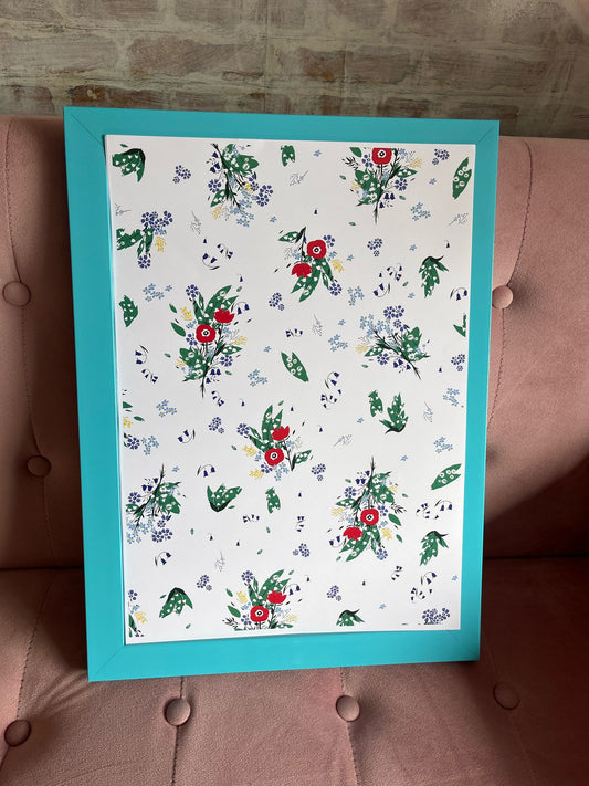 Flora Day White Floral Portrait A3 Art Print - Loving You Back  ♥️ Free P&P