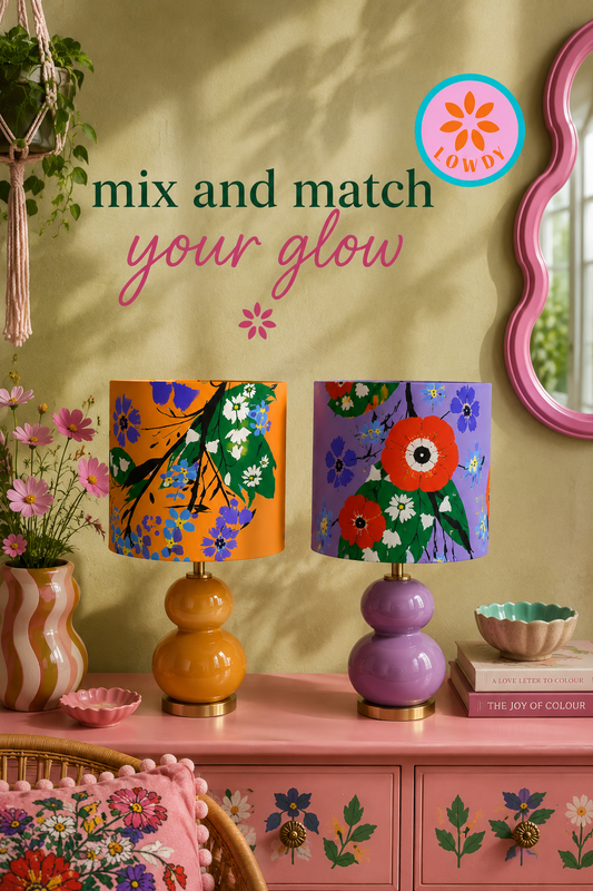 Posy Riot - Poppy Ardevora - Lampshade - Bold - Ultraviolet