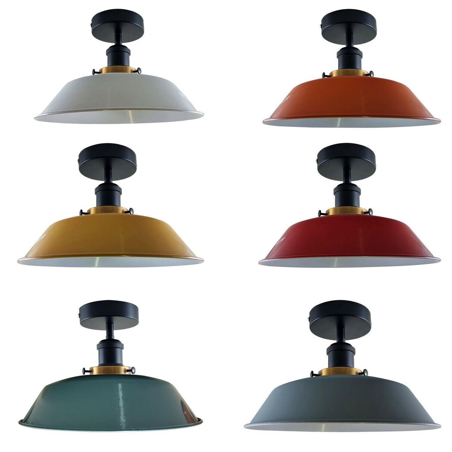 Modern Ceiling Light Fitting Flush Mount Light Metal Shade