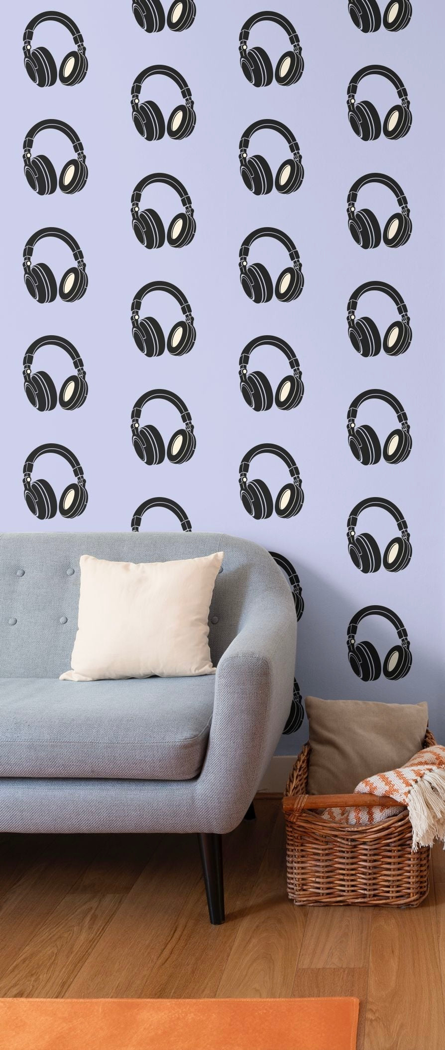 Rebel Riot - Headphones - Signature - Wallpaper- Baby Blue