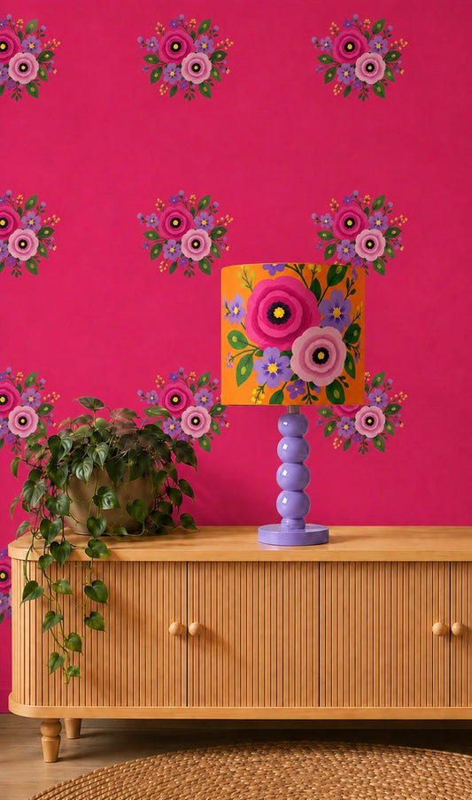 Posy Riot - Statement Wallpaper - Rose Eleanor - Peony