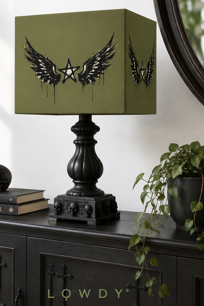 Rebel Riot - Star Wings - Square Lamp Shade - Army