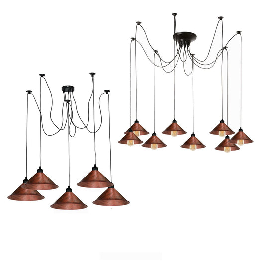 5 & 8 Light Industrial Spider Pendant