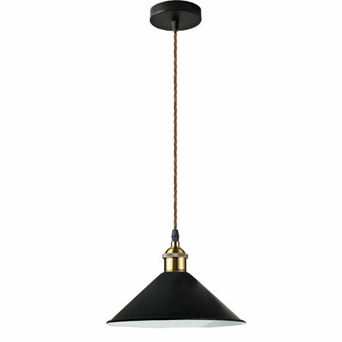 Retro Industrial Black Ceiling Pendant Light Metal Lamp Shade