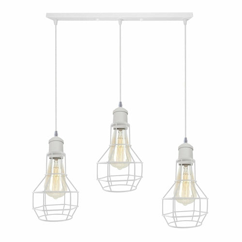 Driftline White Wire Cage Ceiling Lights