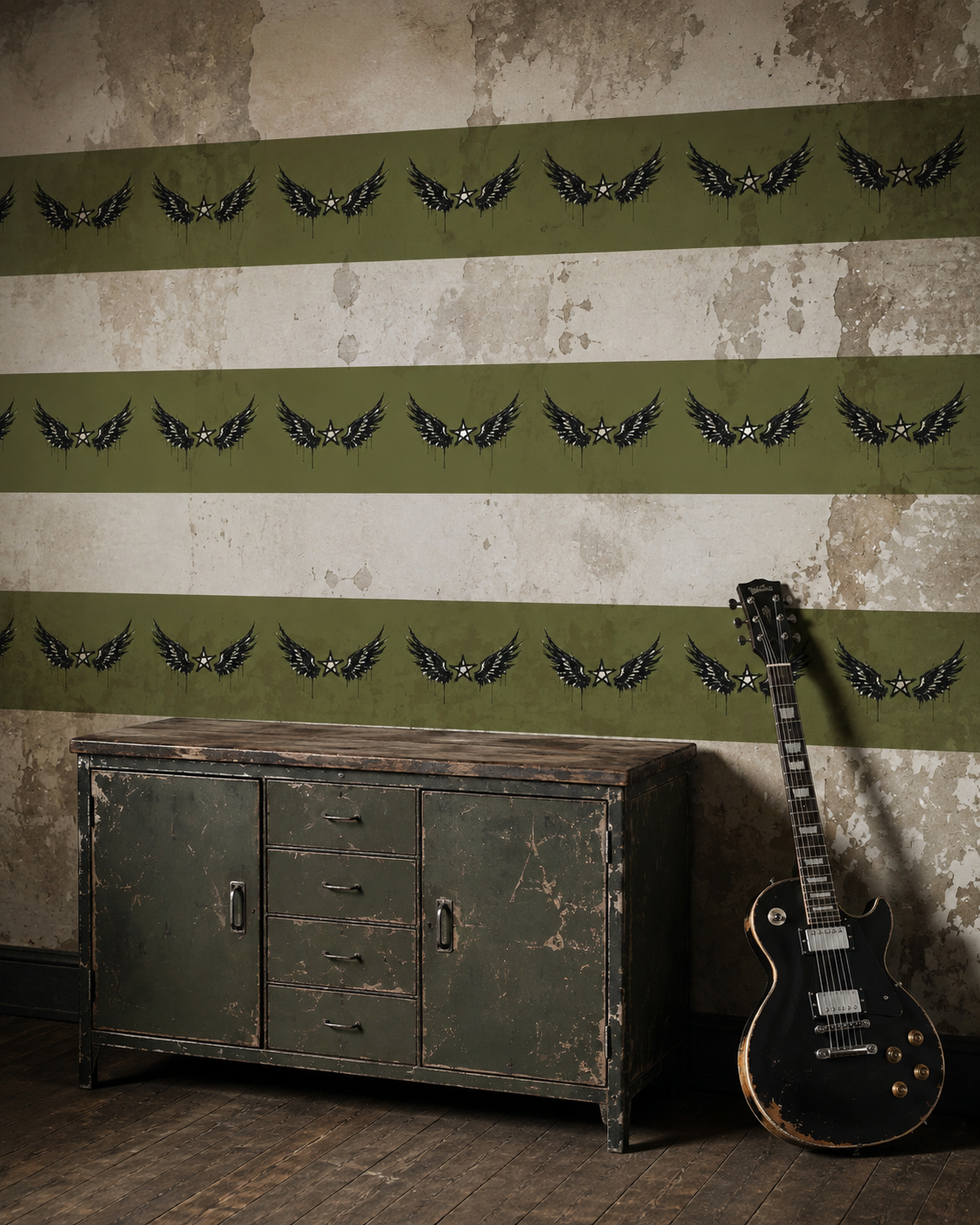 Rebel Riot - Star Wings - Wallpaper Border - Army
