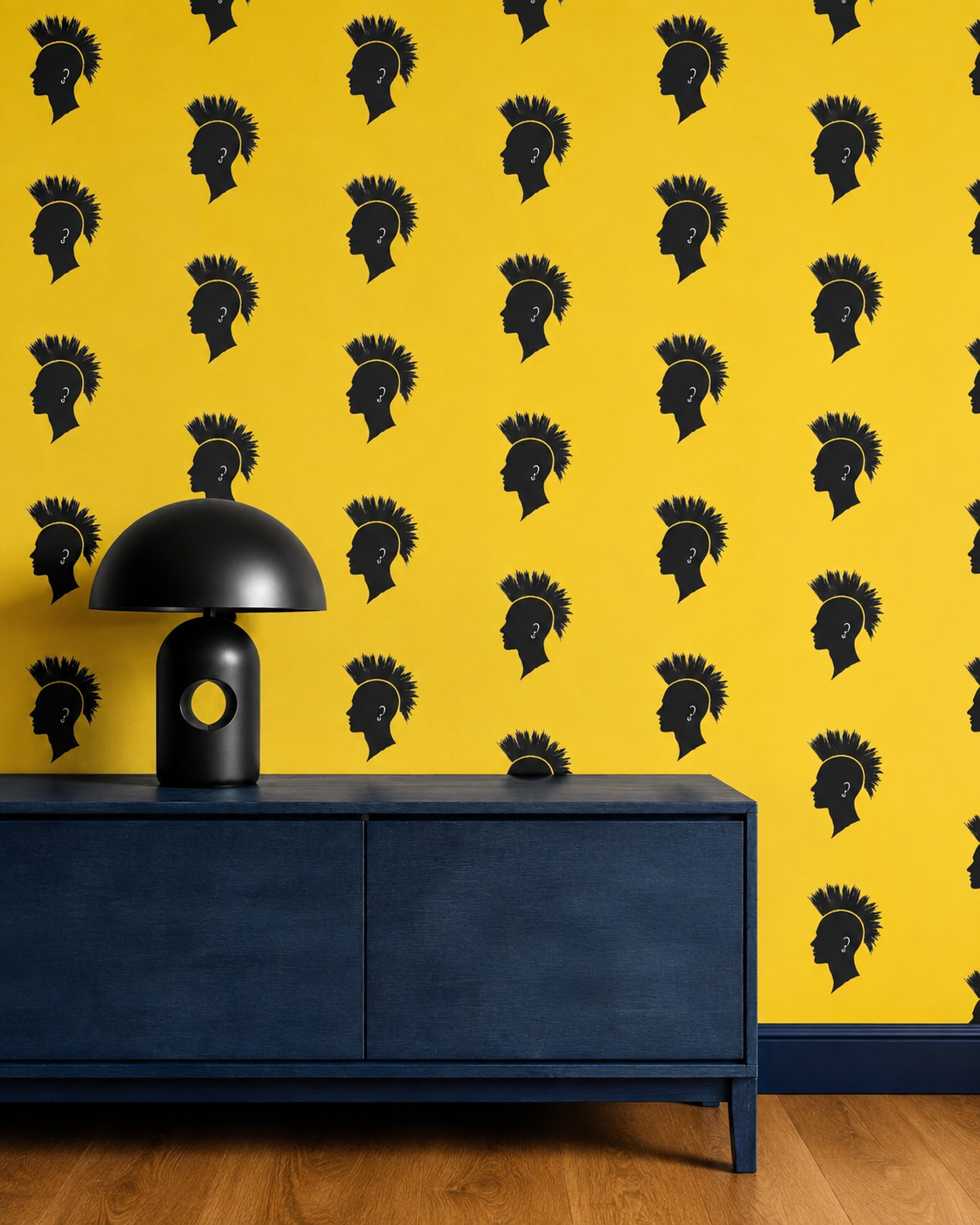 Rebel Riot - Mohawk - Signature Wallpaper - Yellow