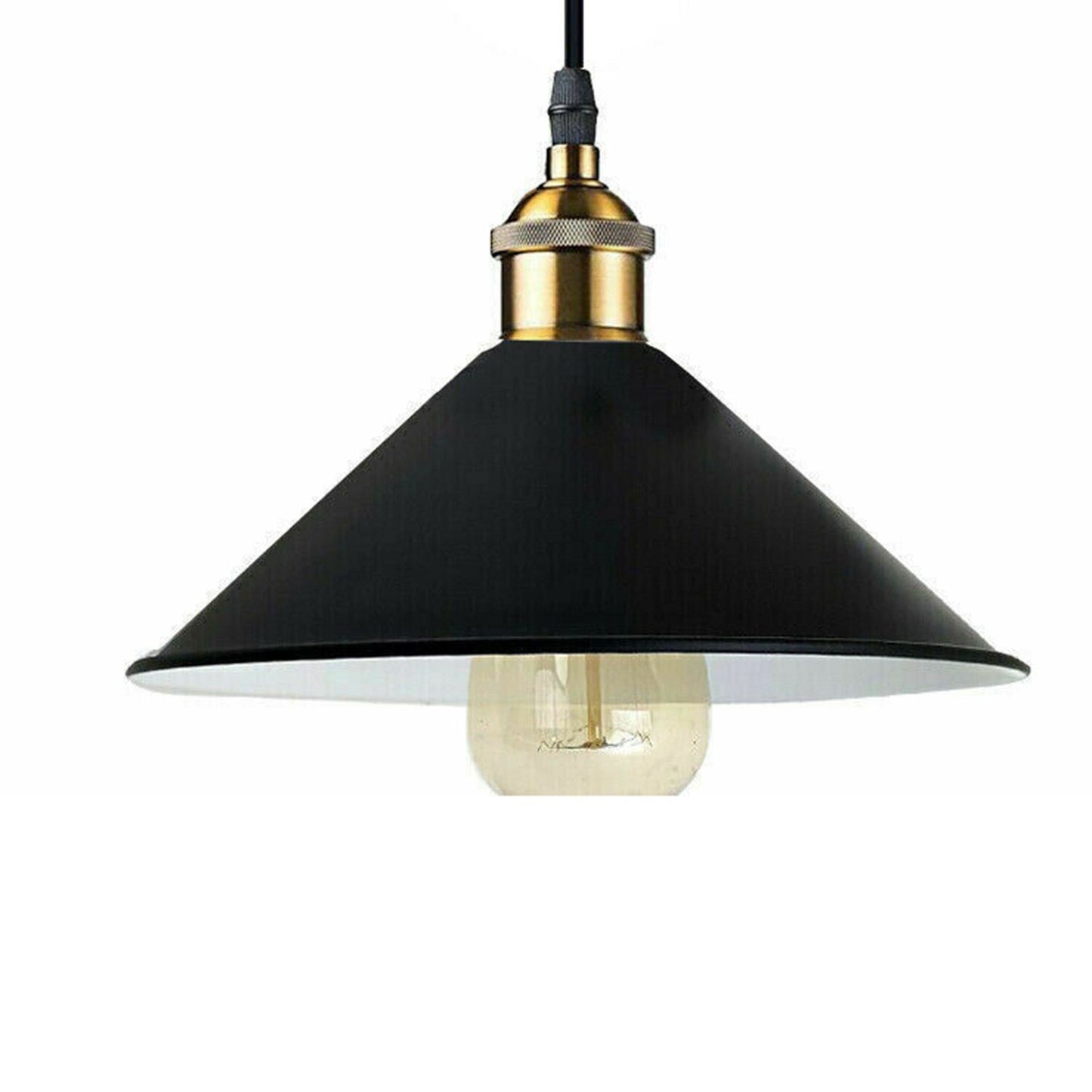 Retro Industrial Black Ceiling Pendant Light Metal Lamp Shade