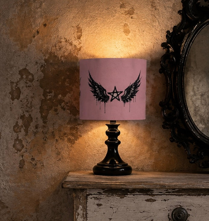 Rebel Riot - Star Wings - Lamp Shade - Blush