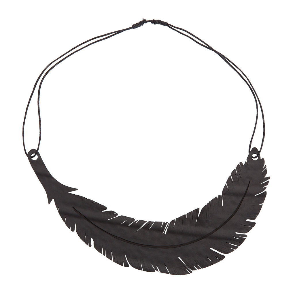 Angel Feather Rubber Necklace