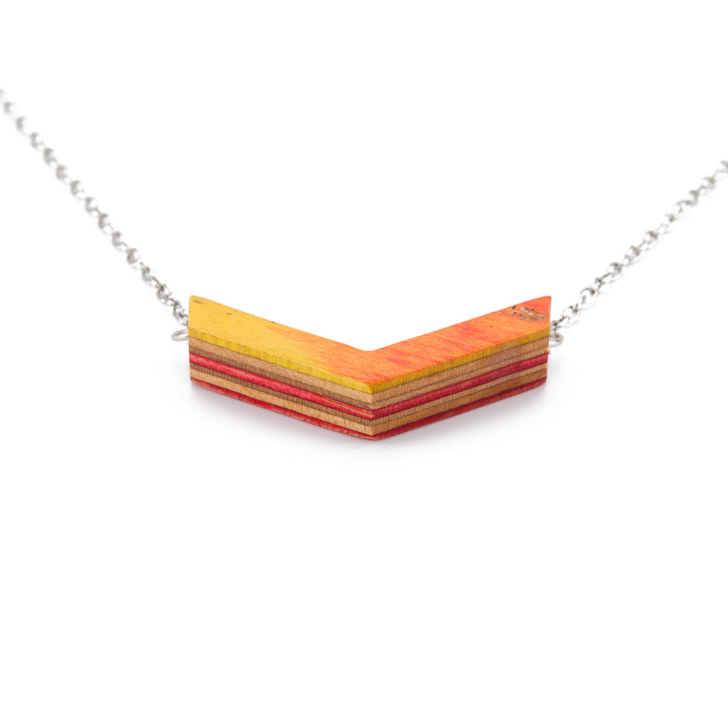 Arrow Recycled Skateboard Necklace