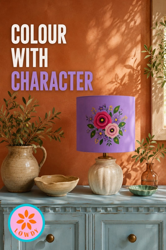 Posy Riot - Rose Eleanor - Lampshade - Lush Lilac