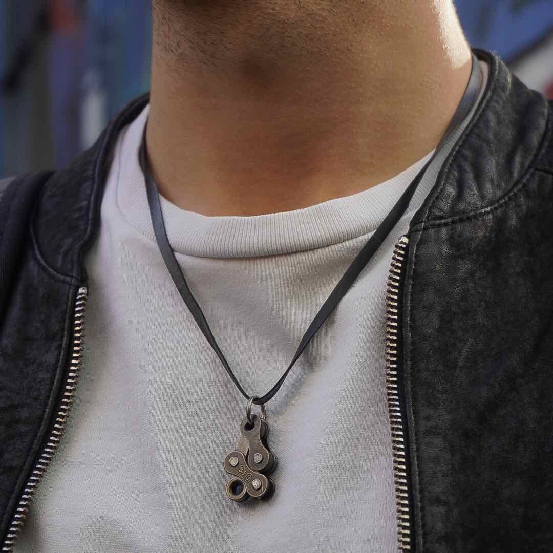 Bikeman Recycled Bike Chain Necklace product view