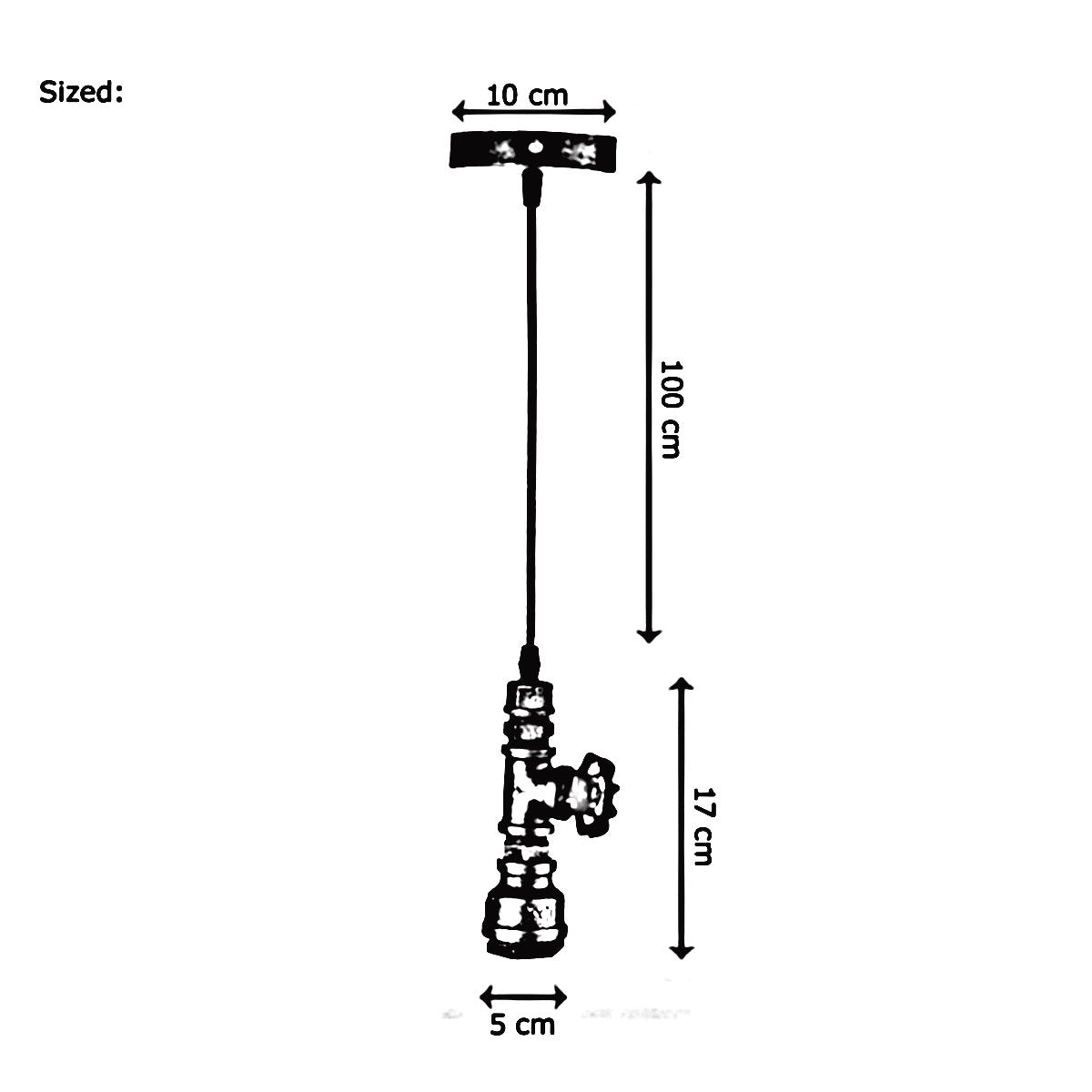 Chandelier Ceiling Light Water Pipe E27 Loft Pendant Light