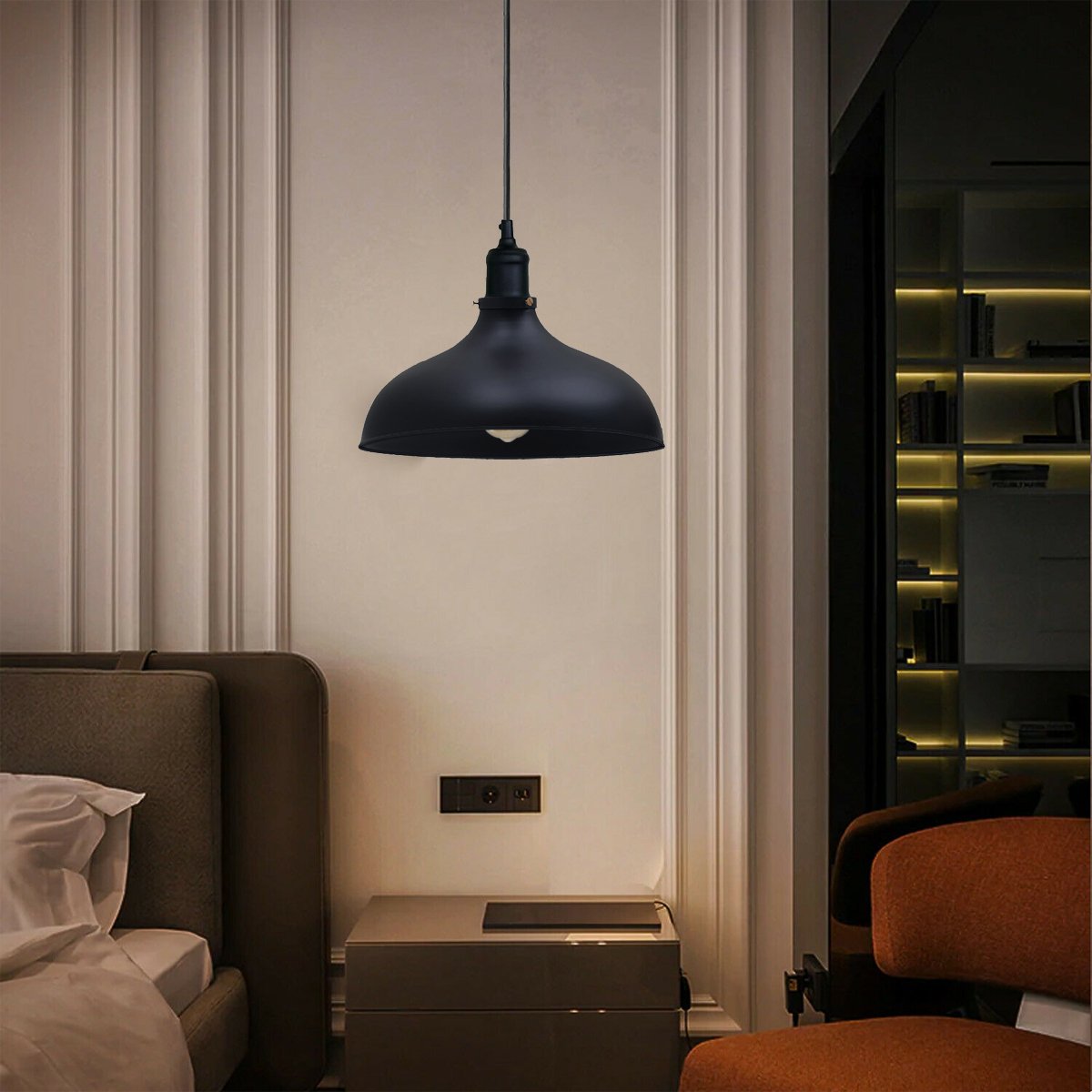 Black Industrial Retro Ceiling Pendant Light