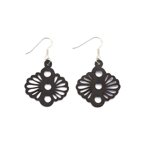 Blossom Flower Recycle Rubber Earrings