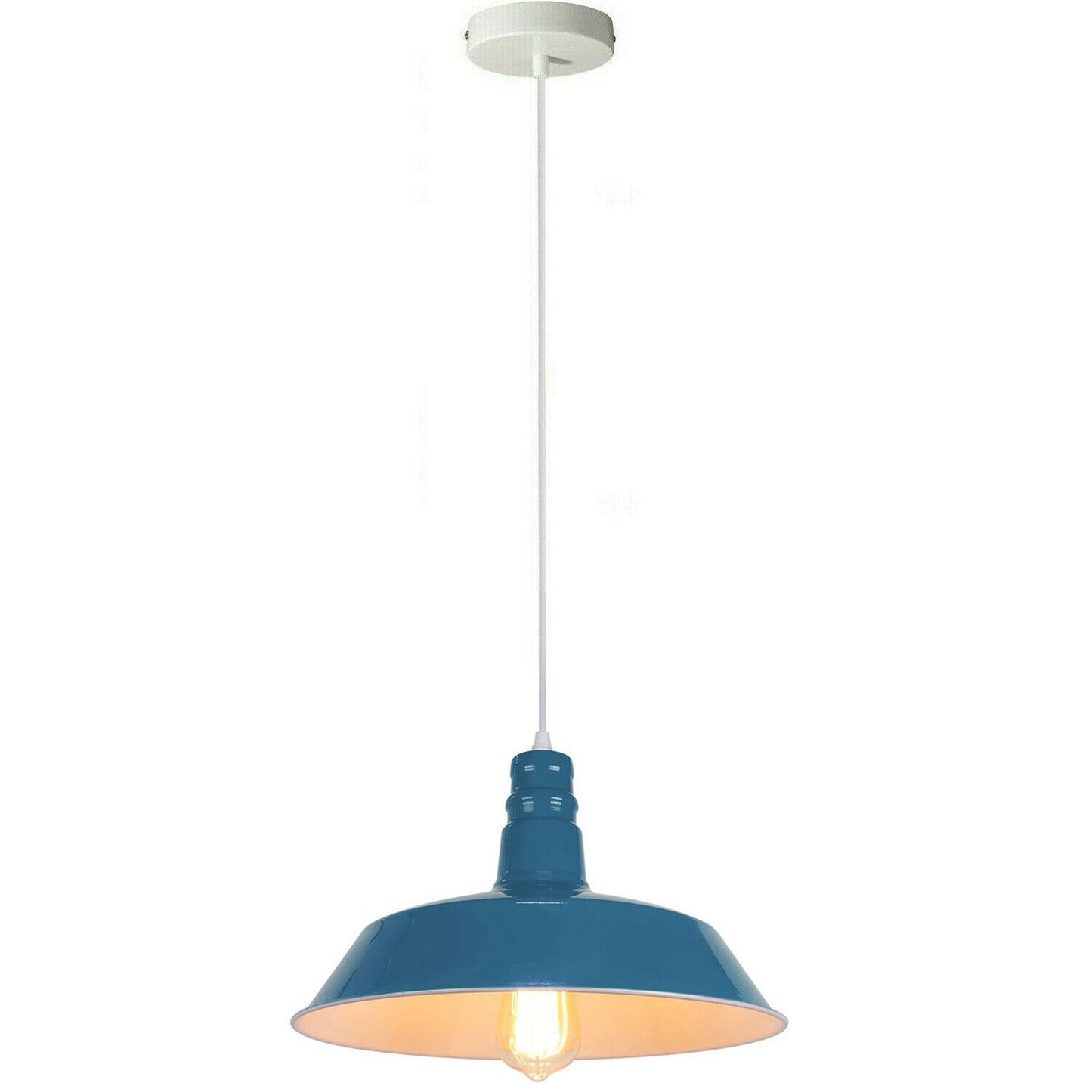 Blue Pendant Light Lampshade Ceiling Light Shade With Bulb