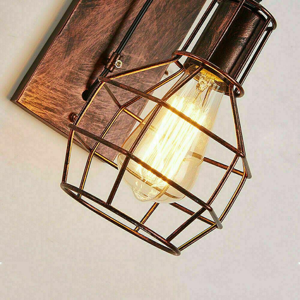 Brushed Copper Vintage Wheel Wall Light Retro Water Pipe Copper Wall