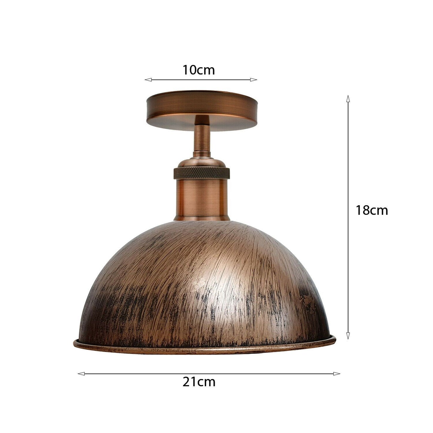 Brushed Copper Vintage Retro Flush Mount Ceiling Light Rustic Color