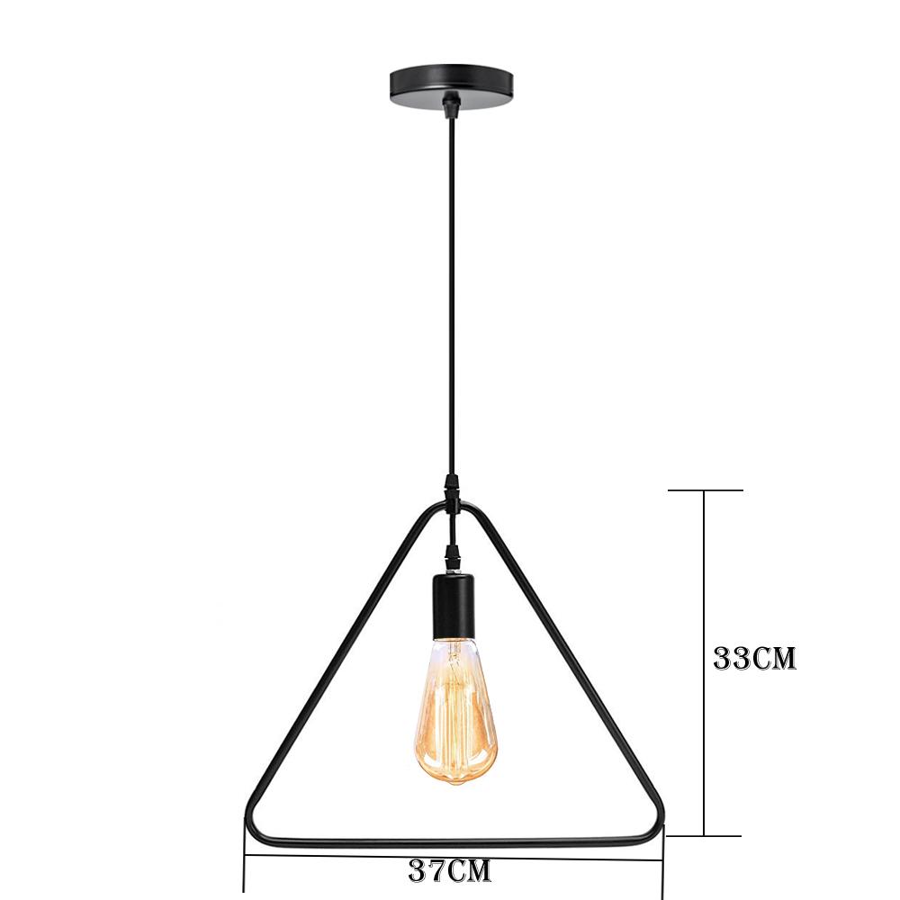 Ceiling Light Wire Lampshade Triangle Holder Pendant Light