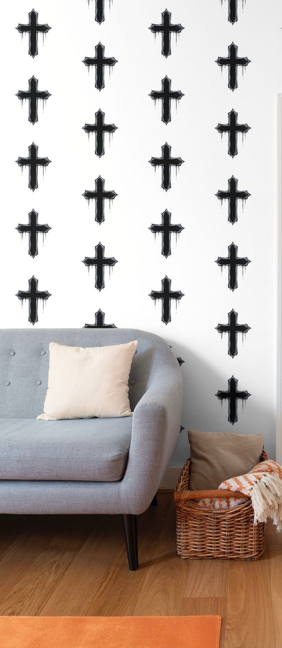 Rebel Riot - Cross - Signature Wallpaper - White