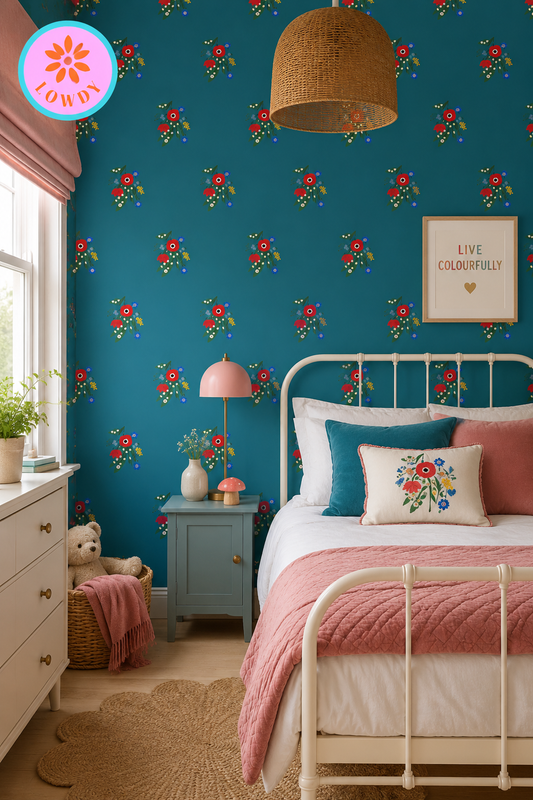 Posy Riot - Poppy Ardevora  - Signature Wallpaper - Mineral