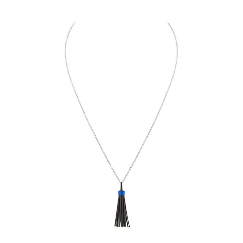 Asante Recycled Rubber Tassel Necklace product view