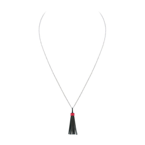 Asante Recycled Rubber Tassel Necklace product view