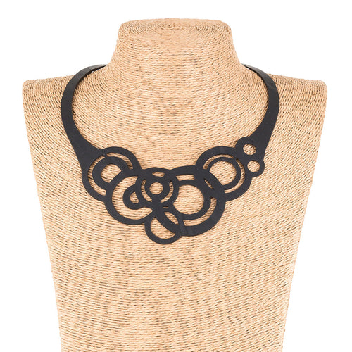 Orbit Circular Recycled Rubber Necklace product view