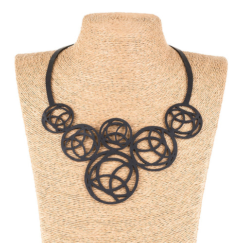 Neptune Recycled Rubber Statement Necklace product view