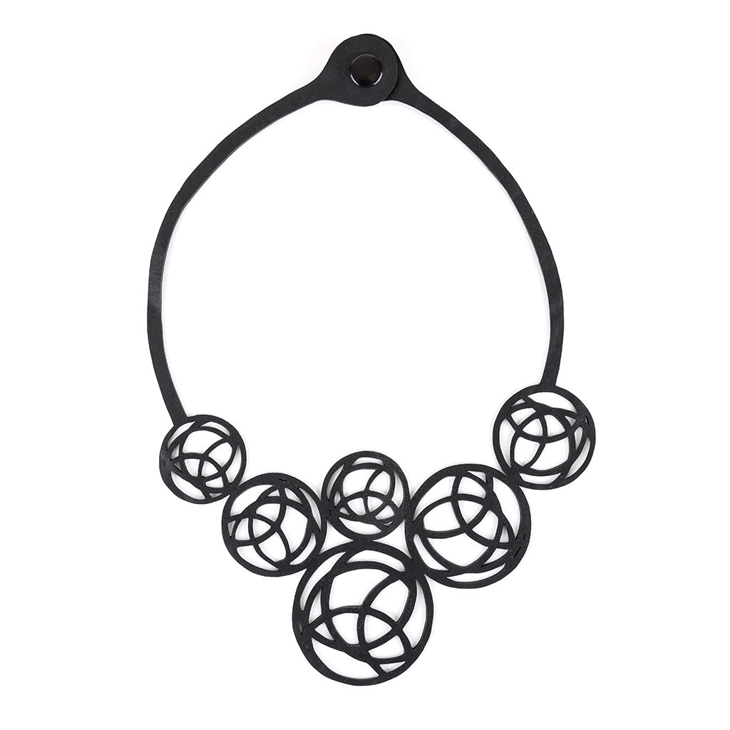 Neptune Recycled Rubber Statement Necklace