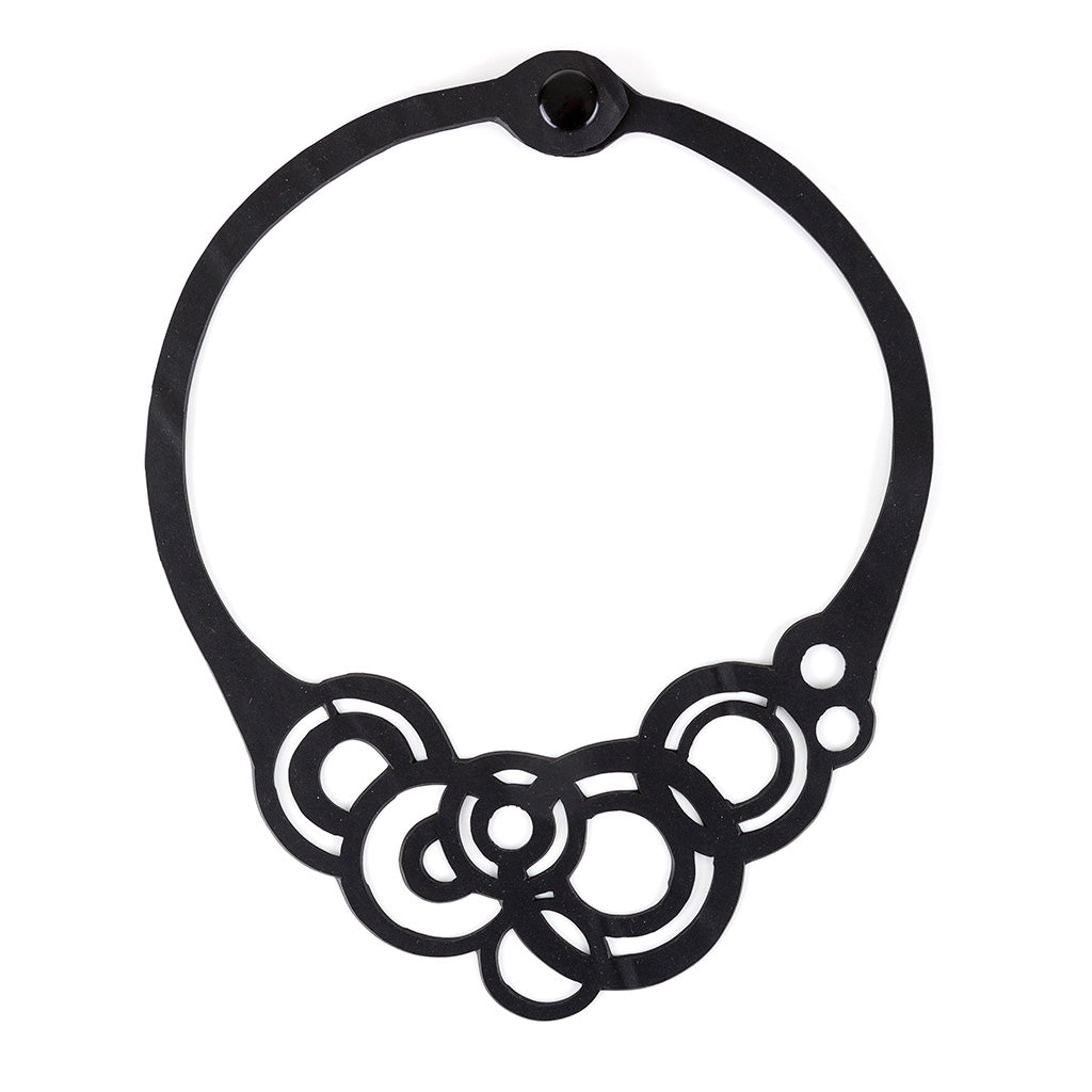 Orbit Circular Recycled Rubber Necklace product view