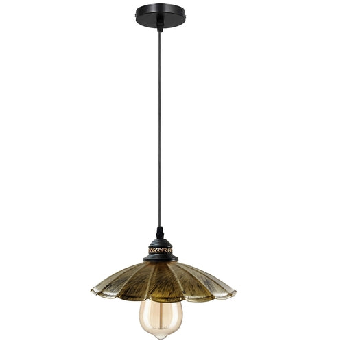 Wavy Shade Retro Metal Pendant Light