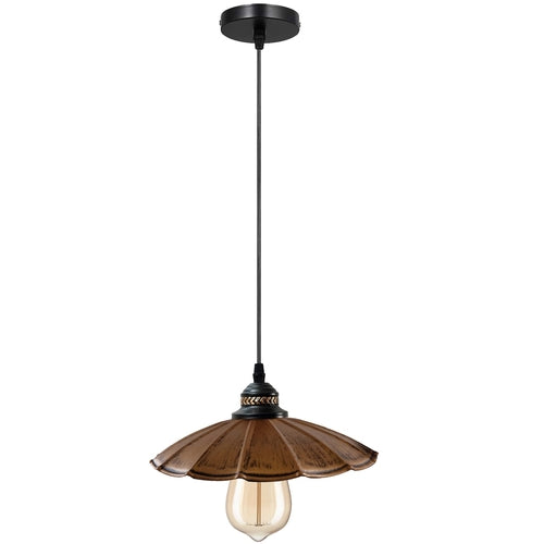 Wavy Shade Retro Metal Pendant Light