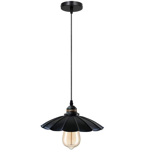 Wavy Shade Retro Metal Pendant Light