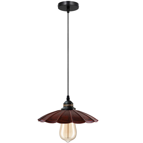 Wavy Shade Retro Metal Pendant Light