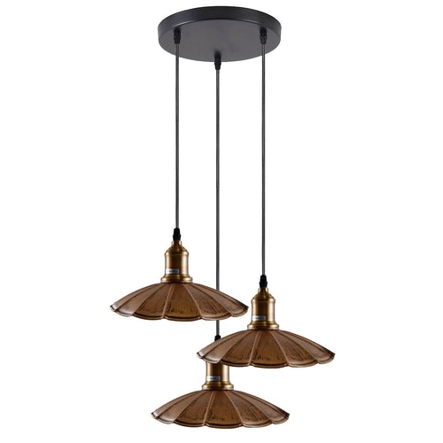 Mid-Century 3-Light Umbrella Pendant