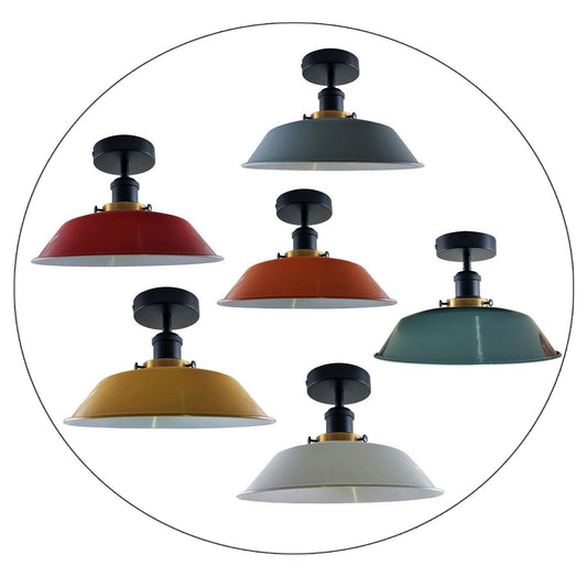 Modern Ceiling Light Fitting Flush Mount Light Metal Shade