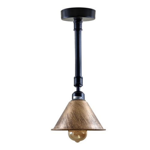 Brushed Copper Metal Lampshade Retro Ceiling Lighting