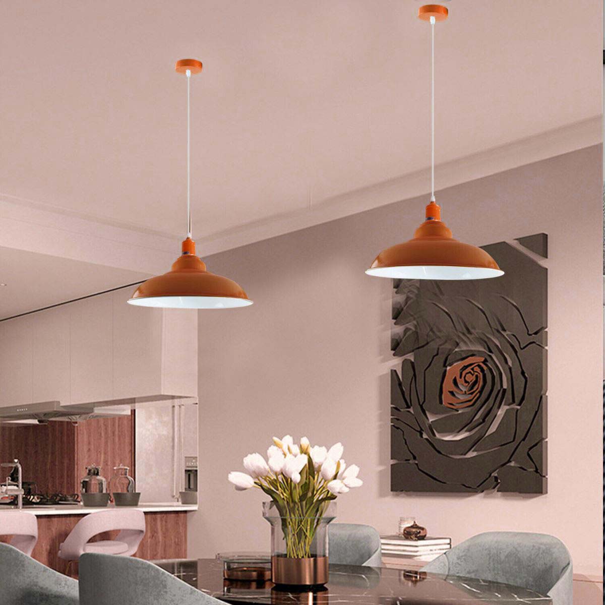 Modern Ceiling Barn Pendant Light Various Colours