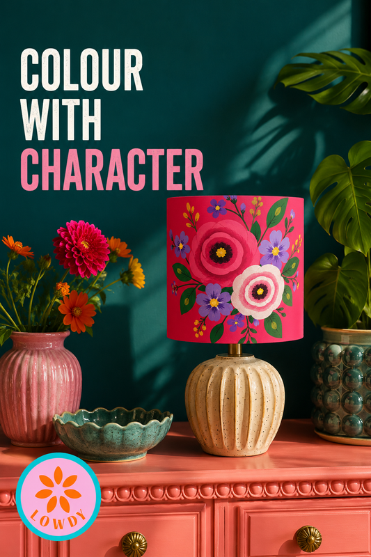 Posy Riot - Rose Eleanor - Lampshade - Bold - Peony