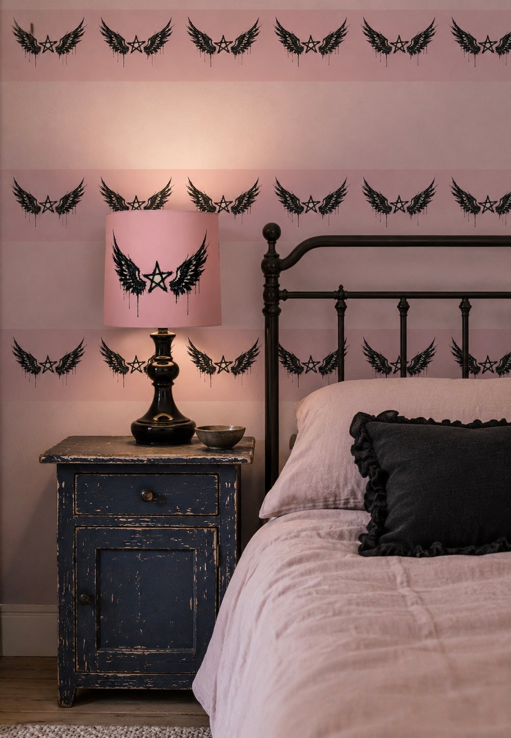Rebel Riot - Star Wings - Lamp Shade - Blush