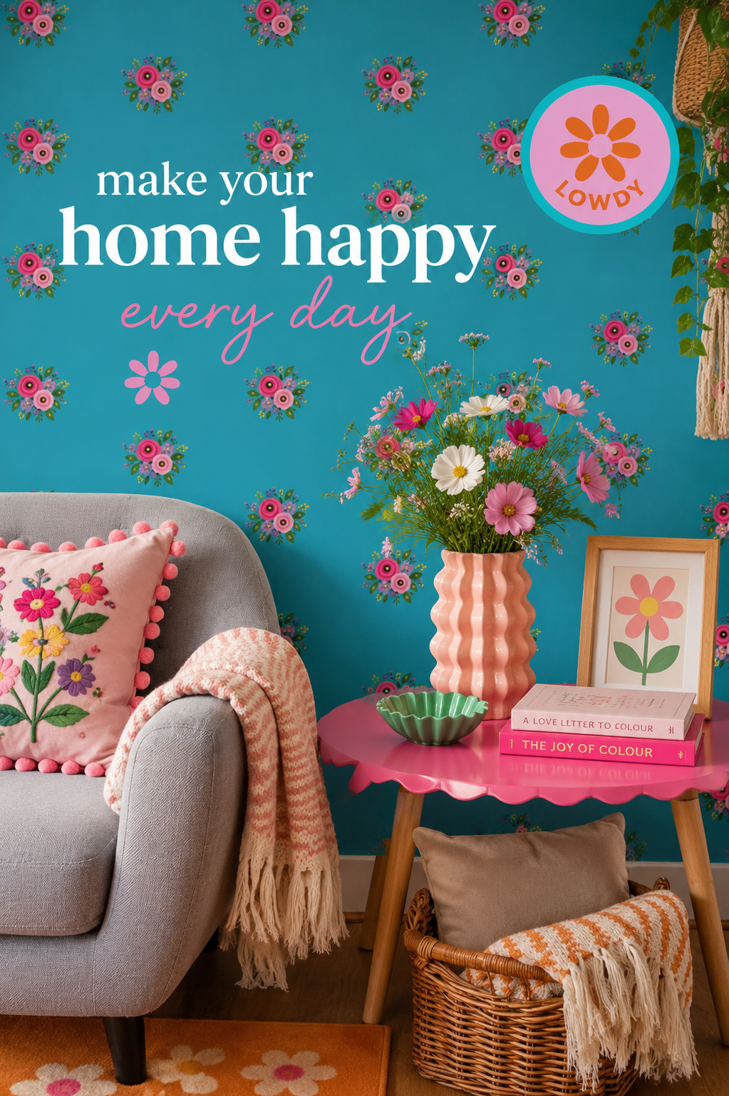 Posy Riot - Rose Eleanor - Signature Wallpaper - Dusk