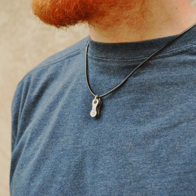 Lone Rider Recycled Bike Chain Necklace product view